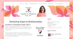Desktop Screenshot of doorofhopecounseling.com